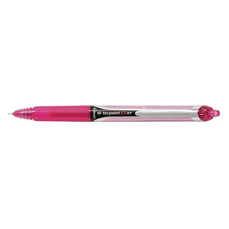 Pilot Hi-Tecpoint V5 Retractable Pen – Pink Ink