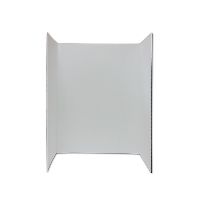 Tri-fold Corrugated Display Board White 27 H x 40 L in