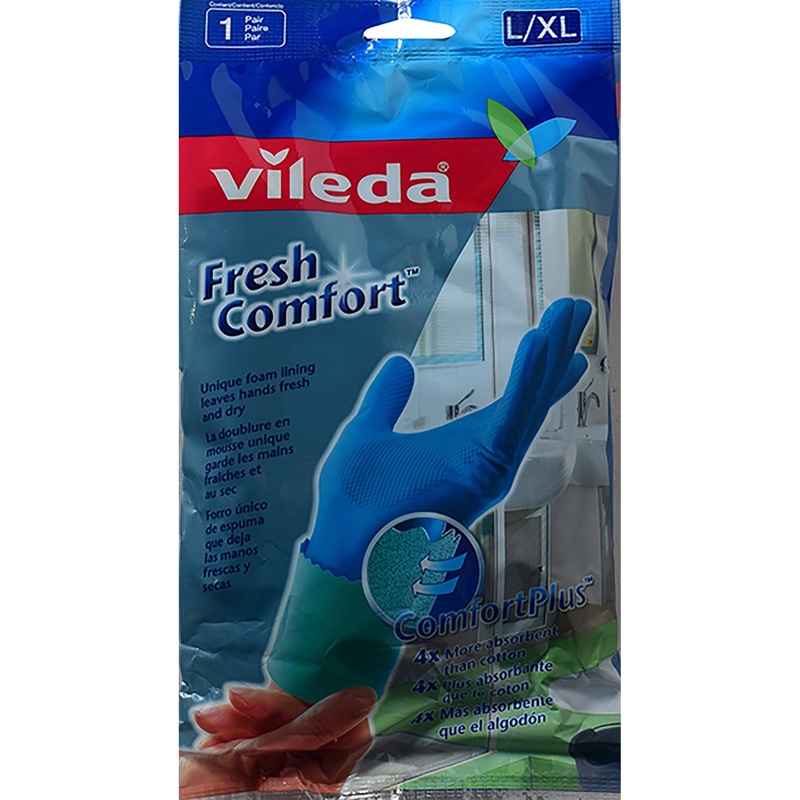 Vileda 1 Pair of Gloves – Fresh Comfort  Large/XLarge
