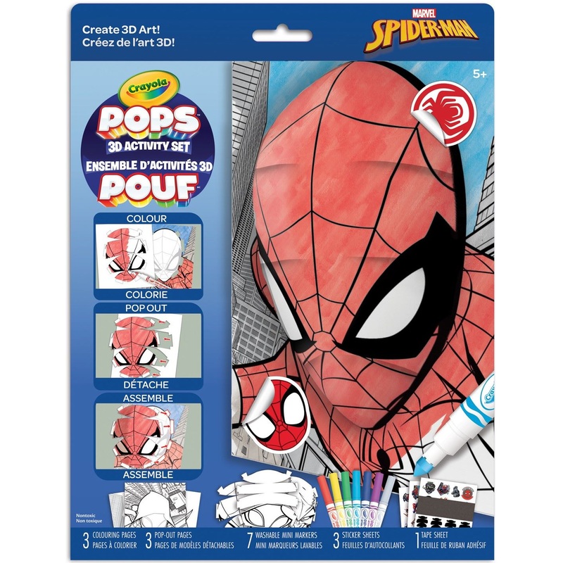 Crayola Spiderman POPS 3D Activity Set 5+