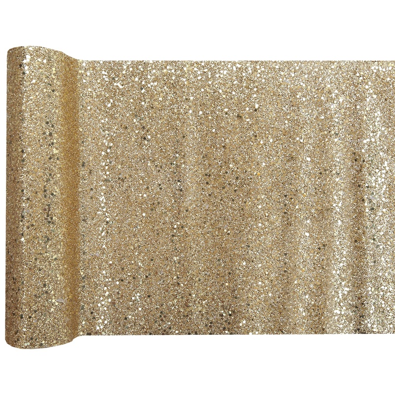Gold Glitter Table Runner 11x118in