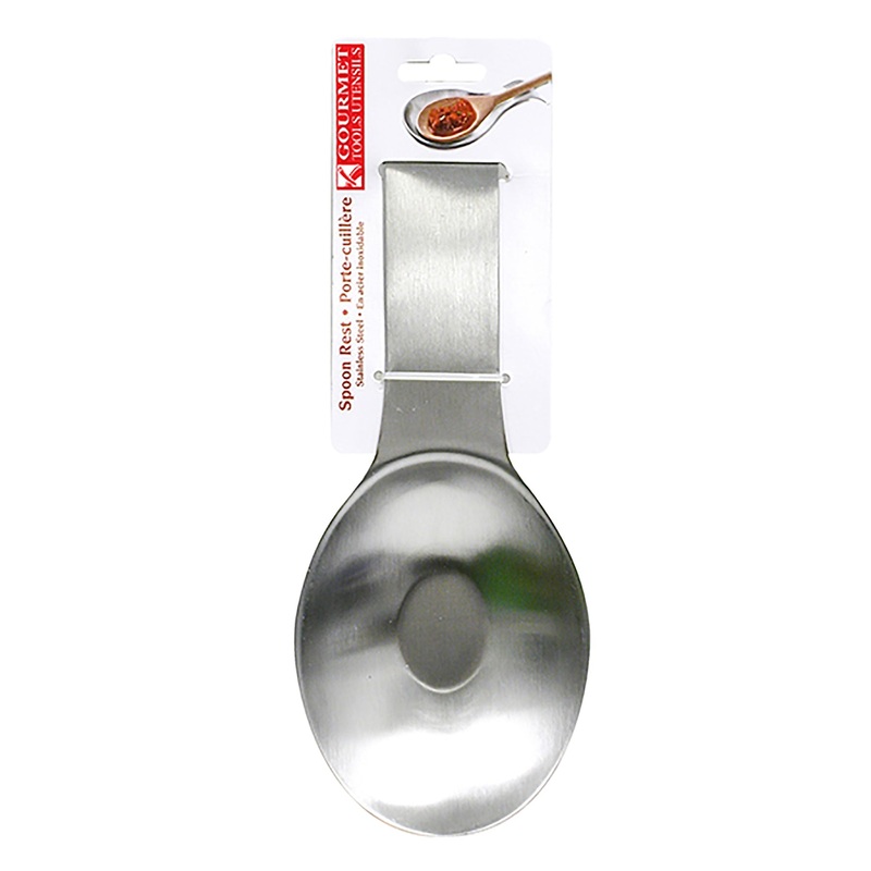 Gourmet Stainless Steel Spoon Rest 9.5×3.75in