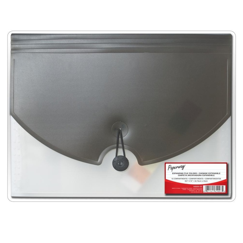 Paperway Expanding File 13 Pockets Plastic 9.75x13in