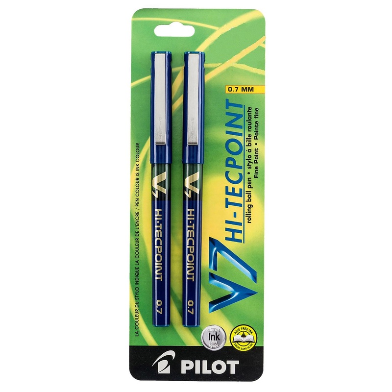 Pilot Hi-Tecpoint 2 Pens – Blue Liquid Ink 0.7mm