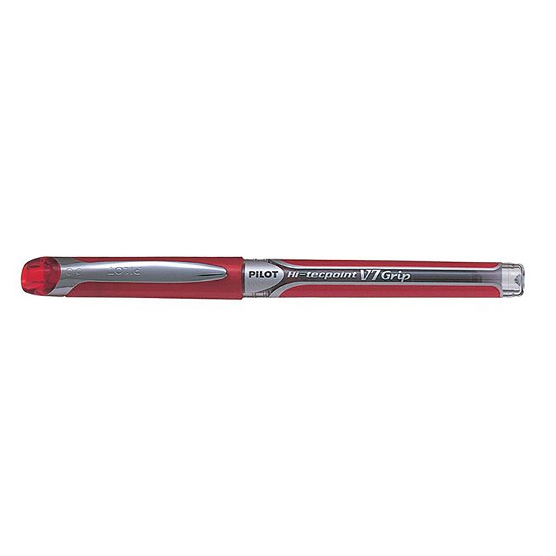 Pilot Hi-Tecpoint Grip Pen with Cap – Red Ink 0.7mm