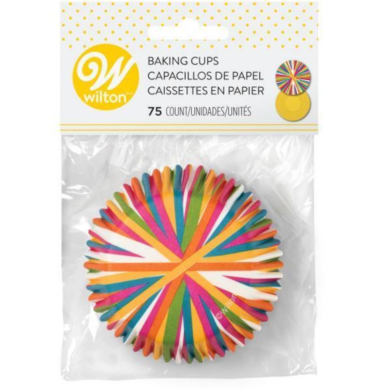 Wilton 75 Paper Baking Cups Color Wheel Printed (1) Golden Yellow (1) 2.5in