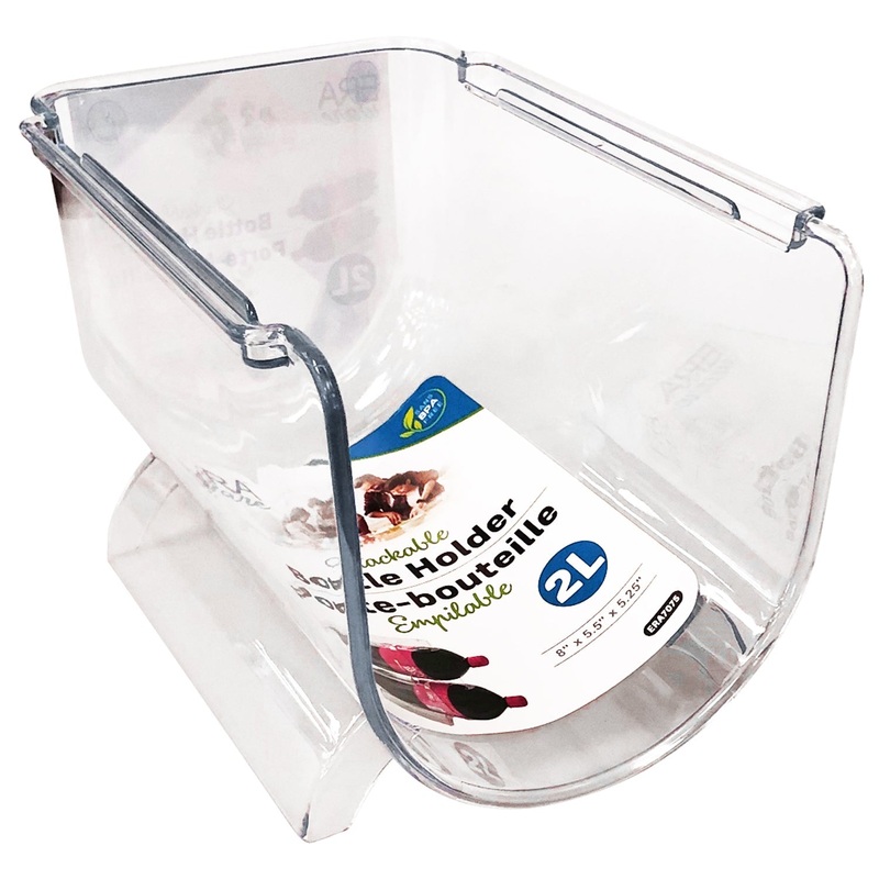 Eraware Clear Plastic Stackable Bottle Holder 8×5.5×5.25in