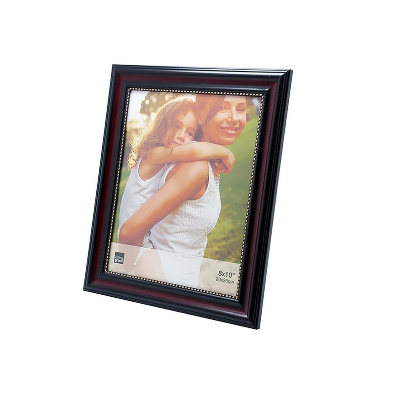 KG Lucy Dark Brown Wood Frame with Gold Beading 8x10in