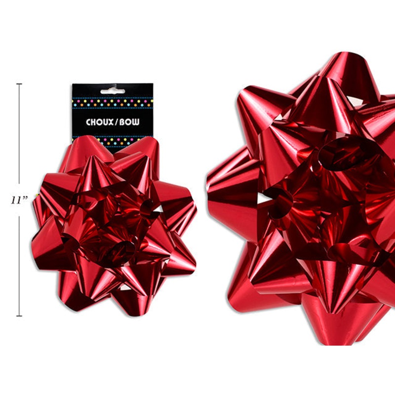 Bow – Metallic Red 10in