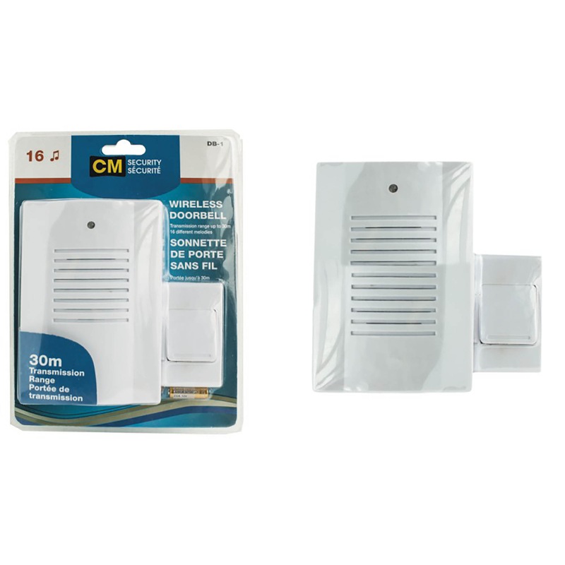 CM Wireless Doorbell – 3 AAA Batteries not Included 5.5×3.5in