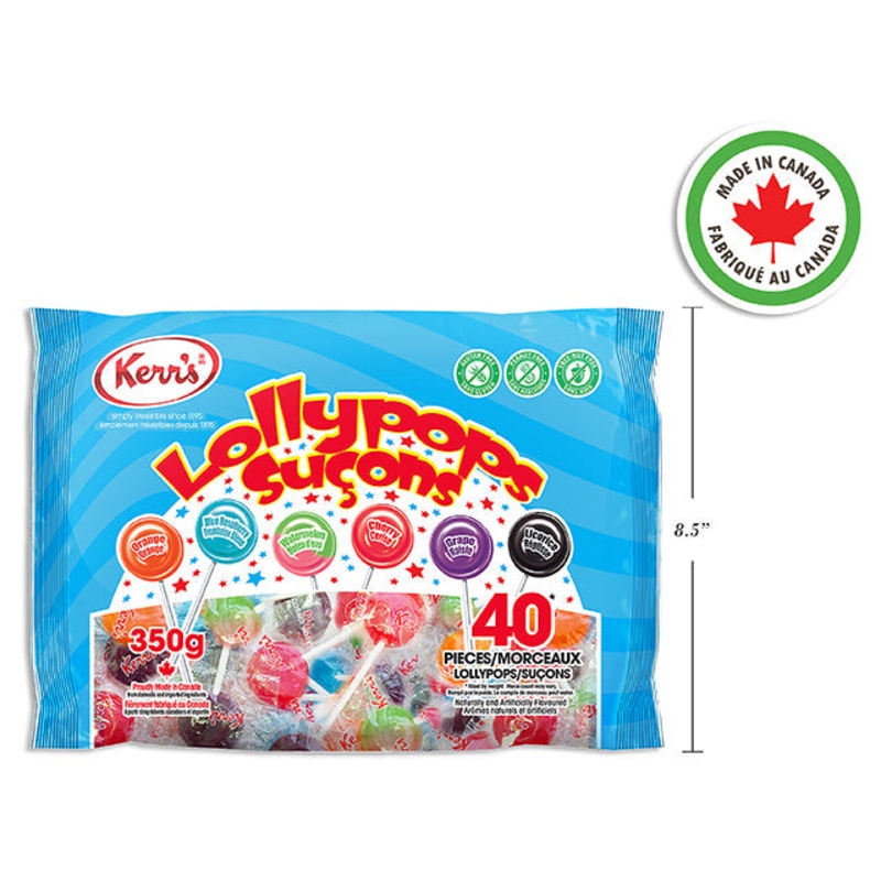 Kerr’s Lollypops – Fruit Flavor 40pcs  350g