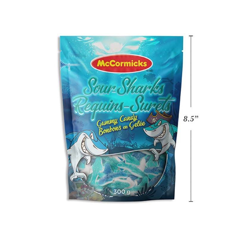 McCormicks Gummy Candy Sour-Sharks 300g