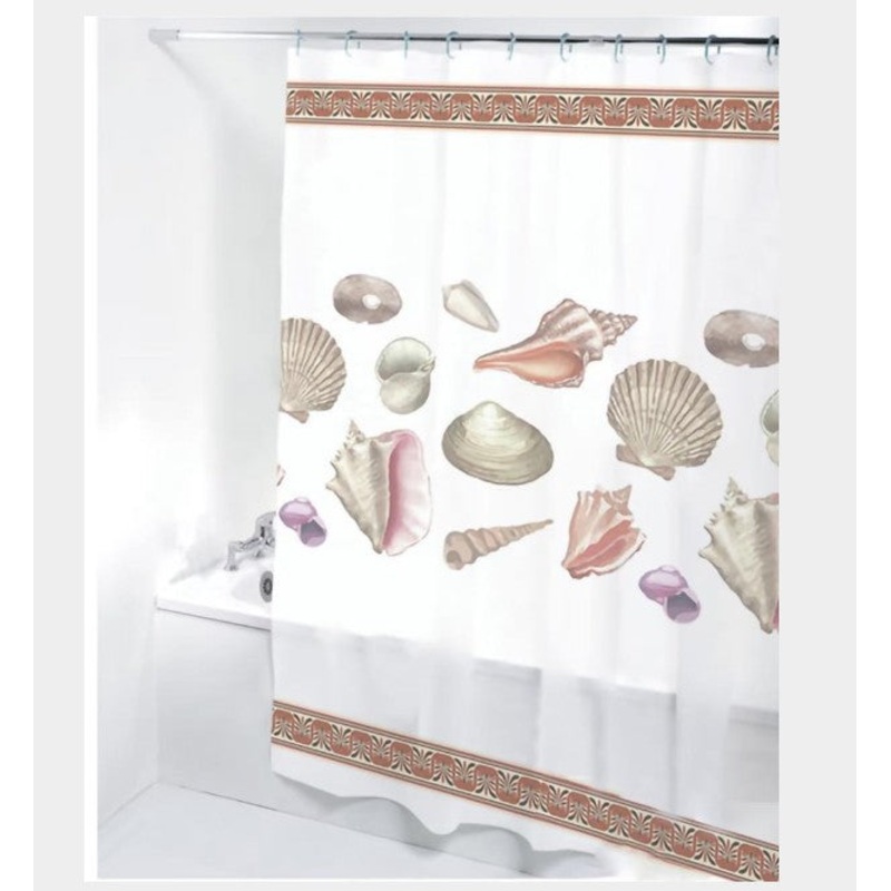 Peva Shower Curtain – Seashells 71x71in