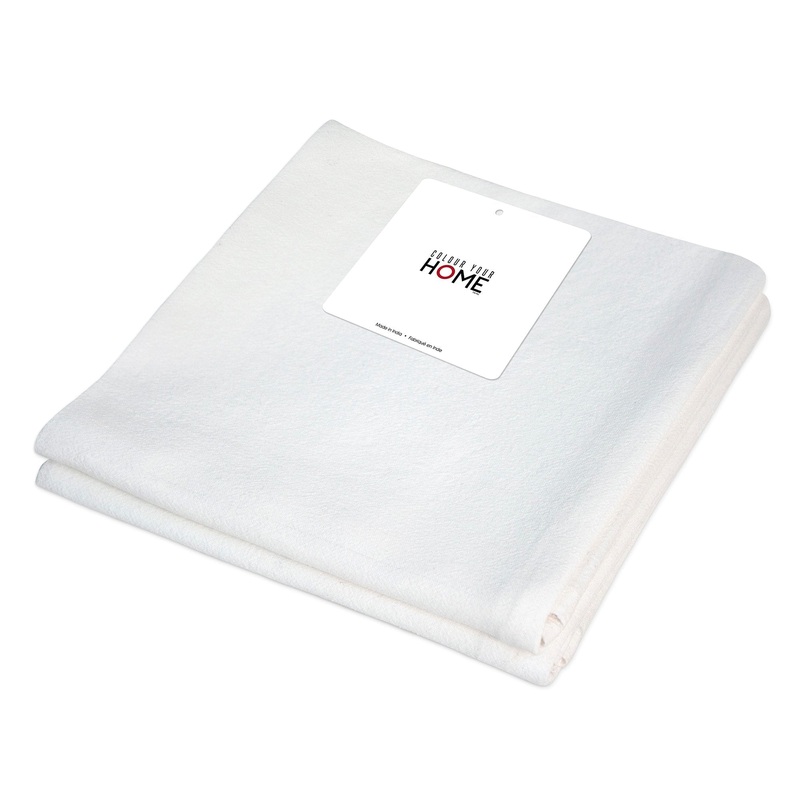 2 Woven Flour Sack Towels 100% Cotton – Optical White 20x28in