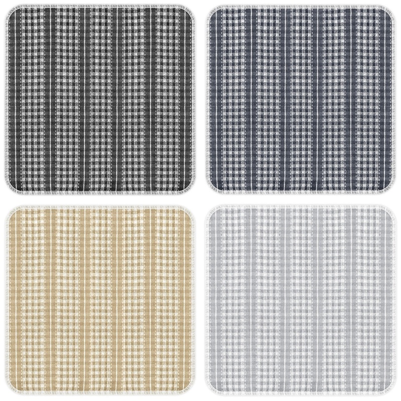 6 Woven Waffle Weave Discloths 70% Reclaimed Cotton, 30% Polyester 14x14in VRT