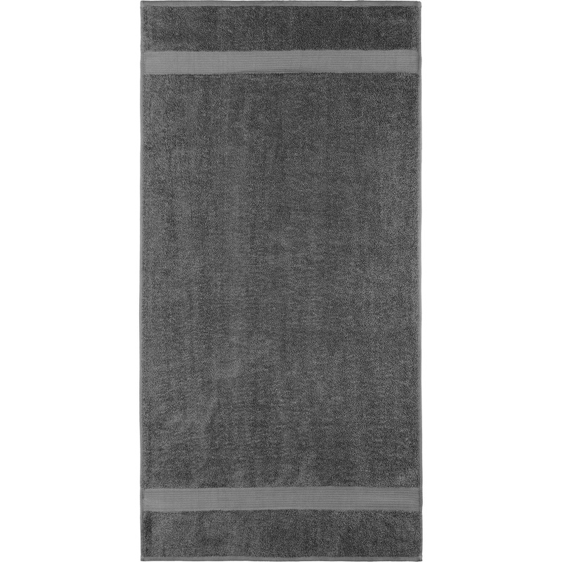 Allure Collection Dobby Border Bath Towel 100% Cotton – Charcoal 25x50in