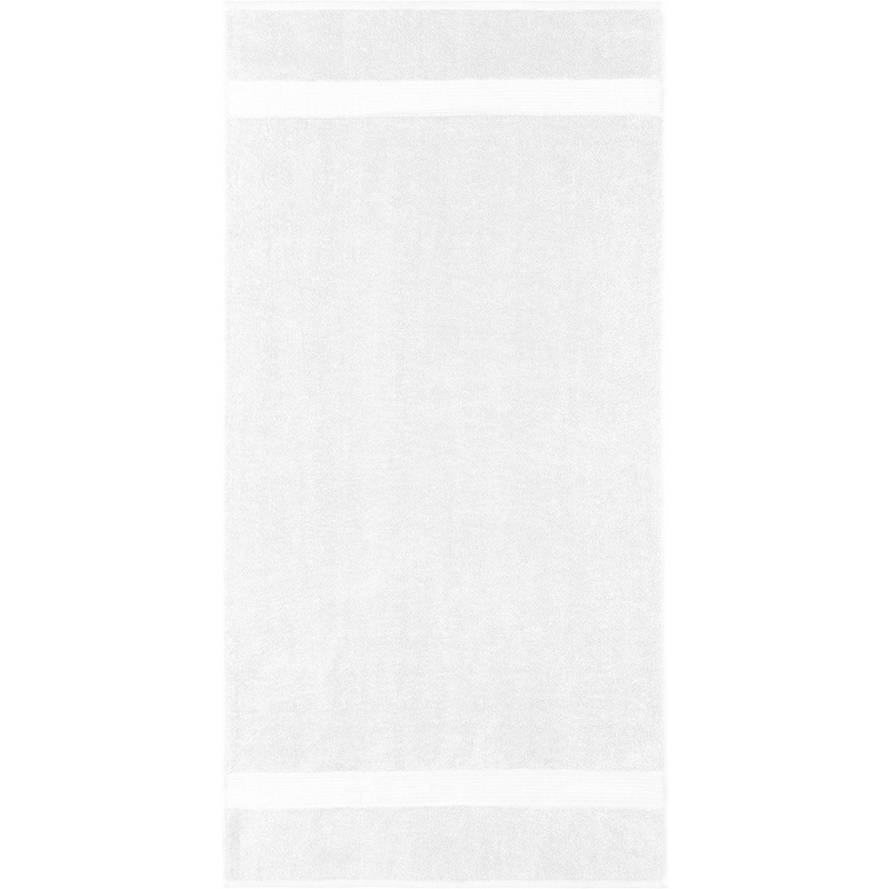Allure Collection Dobby Border Bath Towel 100% Cotton – White 25x50in