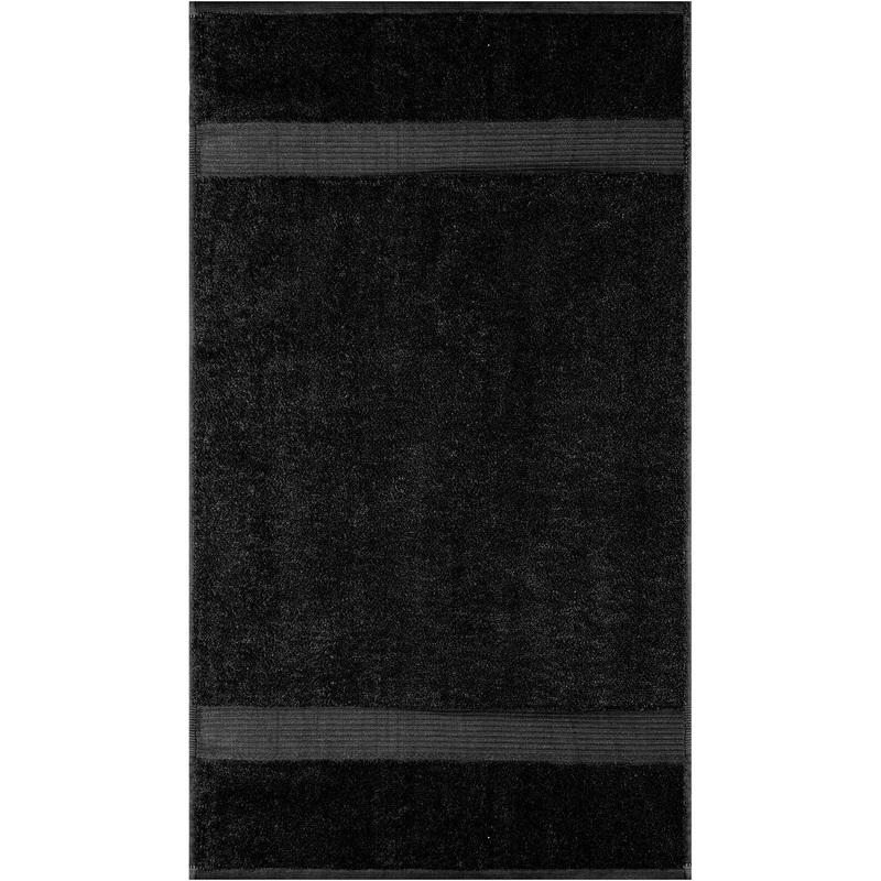 Allure Collection Dobby Border Hand Towel 100% Cotton – Black 16x28in