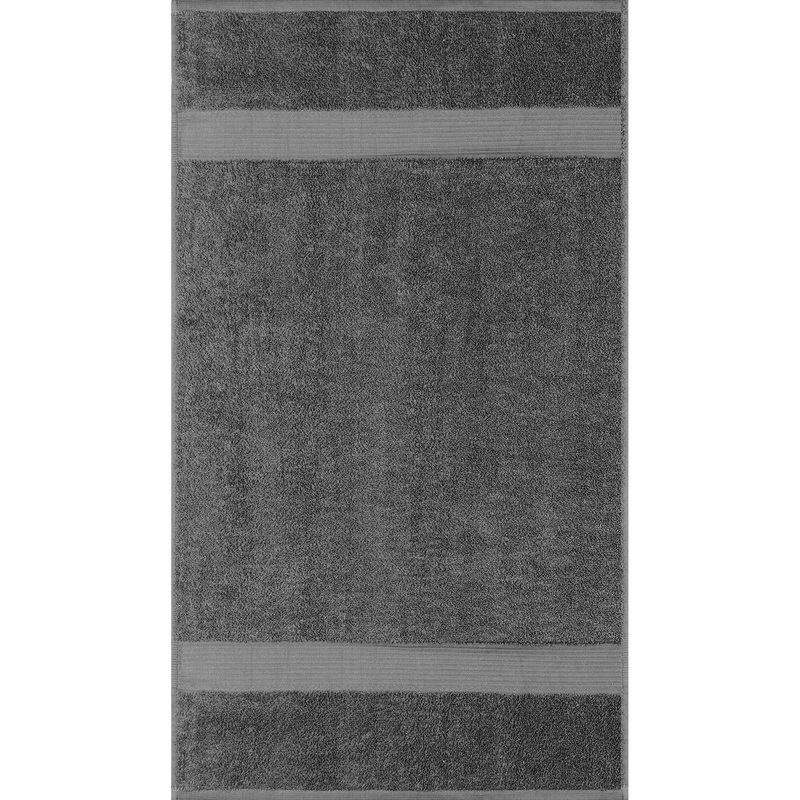 Allure Collection Dobby Border Hand Towel 100% Cotton – Charcoal 16x28in