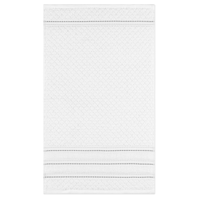 Ambiance Collection Terry Hand Towel 100% Cotton – White 15x26in