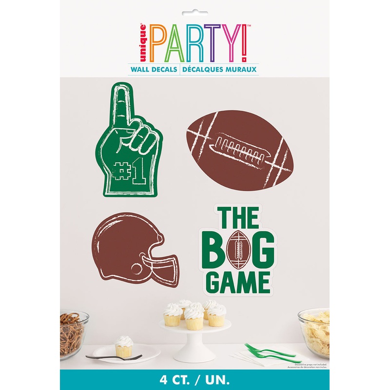 Football Toss 4 Wall Decals 16×11.5in approx.