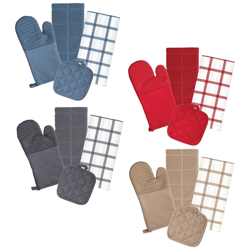 Woven Kitchen Set 4pcs – 100% Cotton – Towels 15.75×23.7in VRT