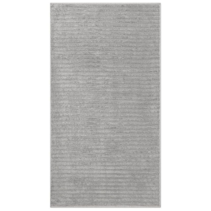 Woven Textured Terry Bath Towel 100% Cotton – Charcoal 27x50in
