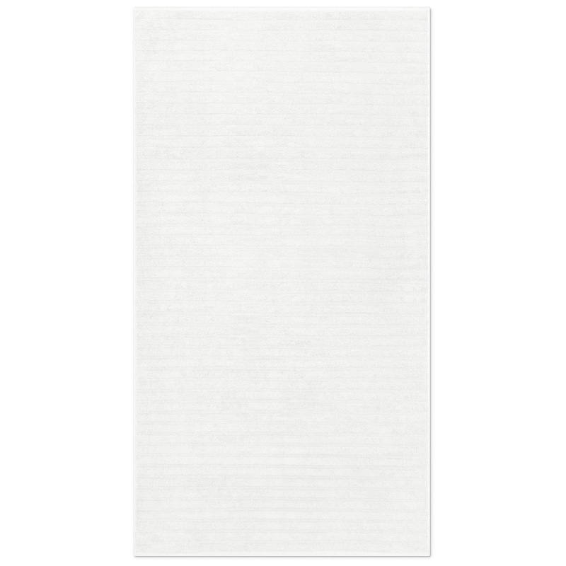 Woven Textured Terry Bath Towel 100% Cotton – White 27x50in