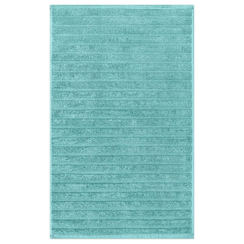 Woven Textured Terry Hand Towel 100% Cotton – Aqua 16x26in