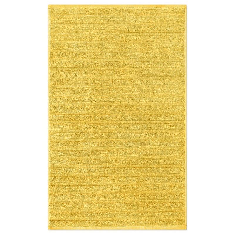 Woven Textured Terry Hand Towel 100% Cotton – Yellow 16x26in