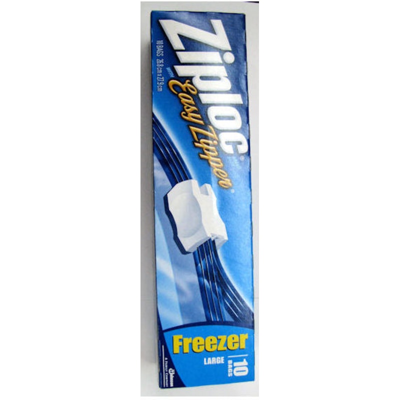 Ziploc 10 Easy Zipper Freezer Bags 10.5x11x2.6in