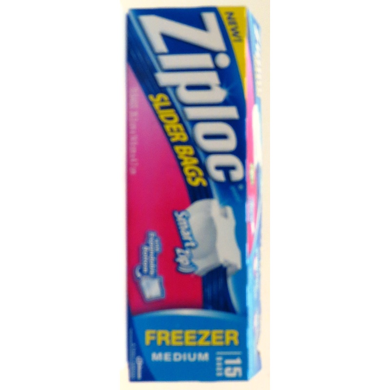 Ziploc 15 Easy Zipper Freezer Bags 7.8×5.9×1.8in