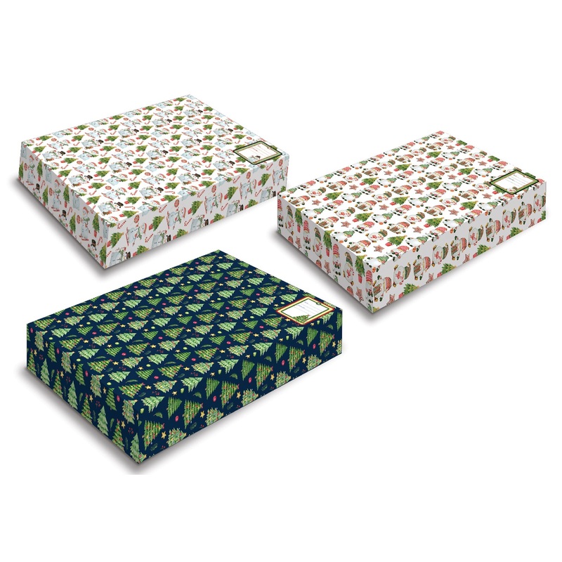 Christmas 3 Foldable Gift Boxes 9.3×1.9×14.75in