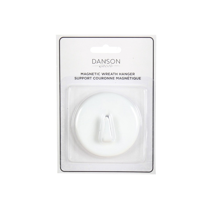 Christmas Rubber Magnetic Wreath Hanger White 2.75in