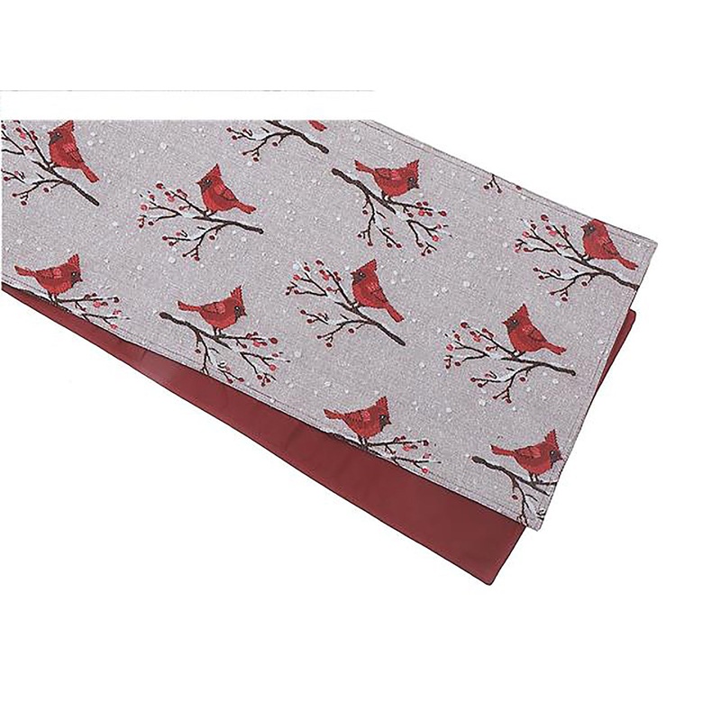 Christmas Tapestry Table Runner – Cardinal 13x54in