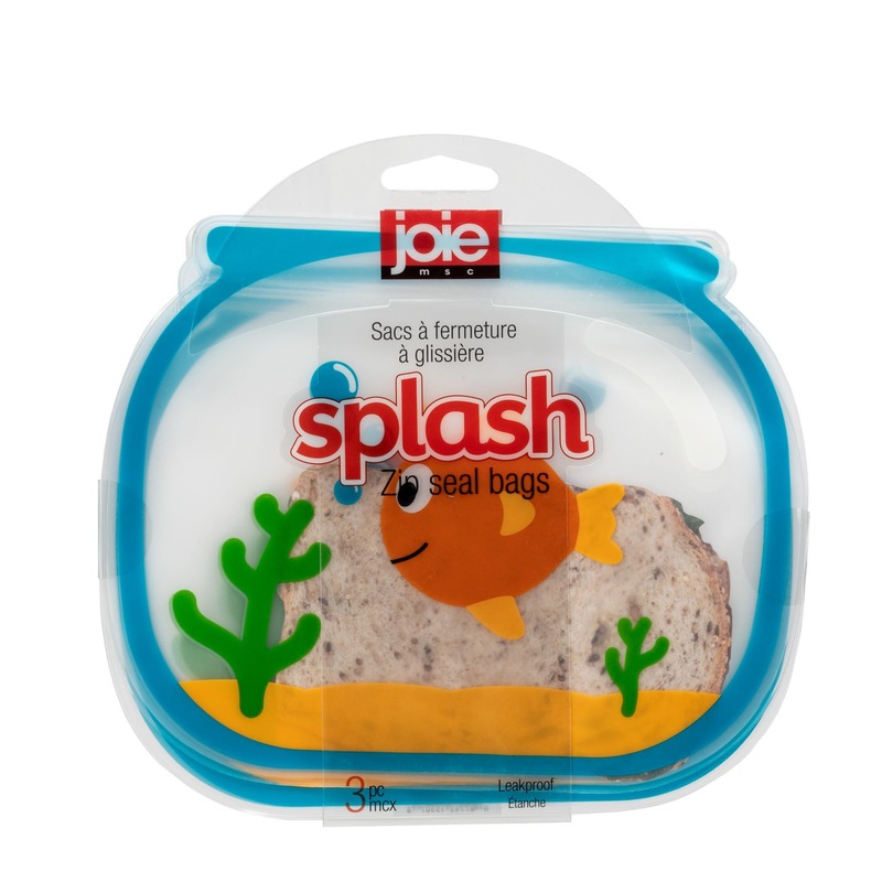 Joie 3 Zip Seal Bags Splash – Leakproof and Reusable 8.25×6.5in
