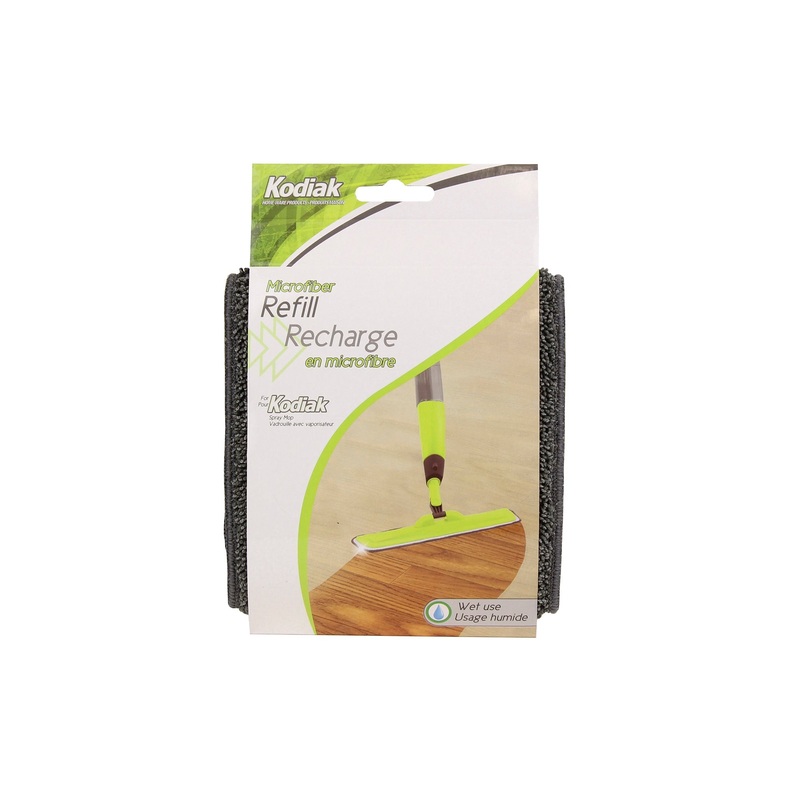 Kodiak Wet Use Microfiber Refill for Spray Mop 16.5×5.5in