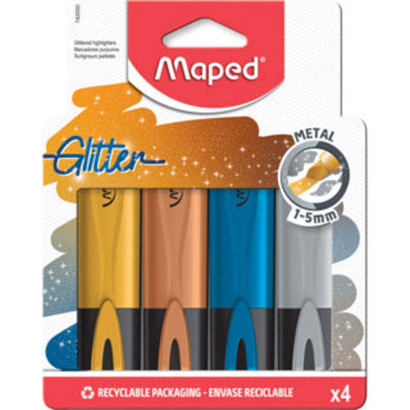 Maped 4 Classic Metallic Highlighters