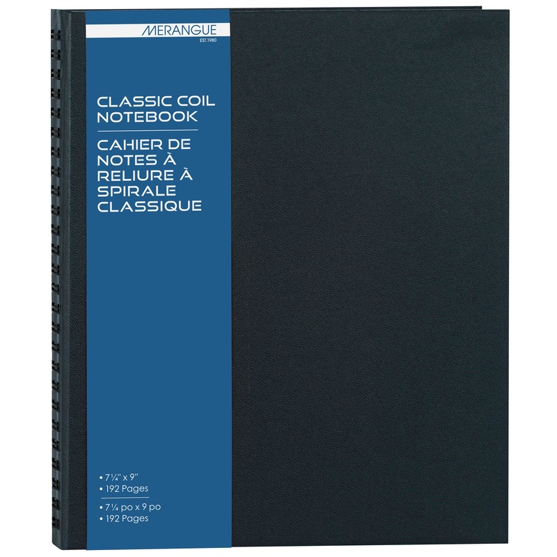 Merangue Classic Coiled Hard Cover Blue Notebook – 192 Pages 7.25x9in