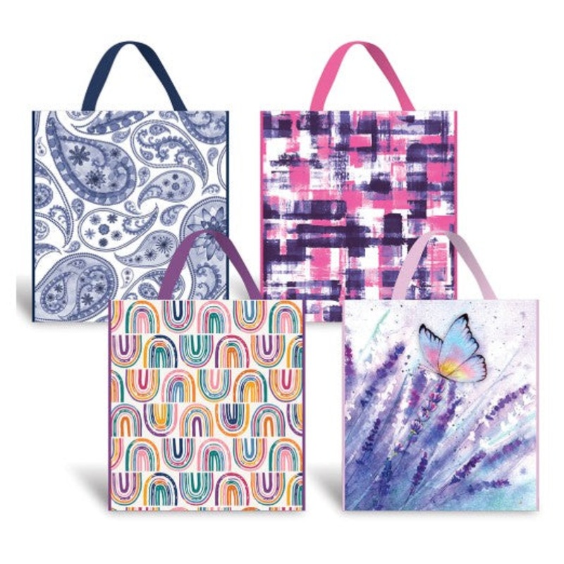 Rosedale Non-woven Printed Shopping Bag 13.75x12x5.5in VRT