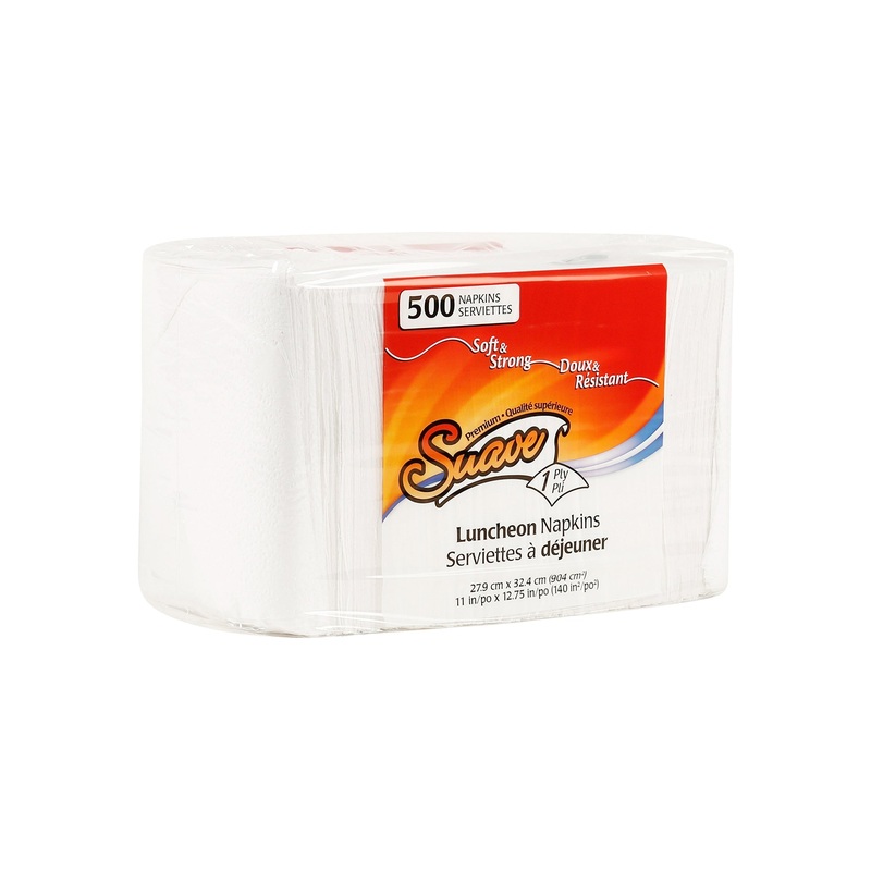 Suave 50 White 1 Ply Luncheon Napkins 11×12.75in