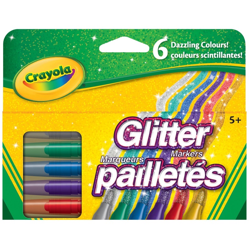 Crayola 6 Markers – Glitter