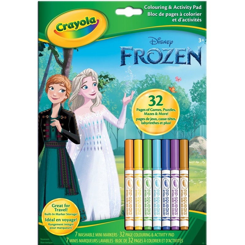 Crayola Frozen Coloring and Activity Pad with 7 Markers 3+ 7.8×11.5in