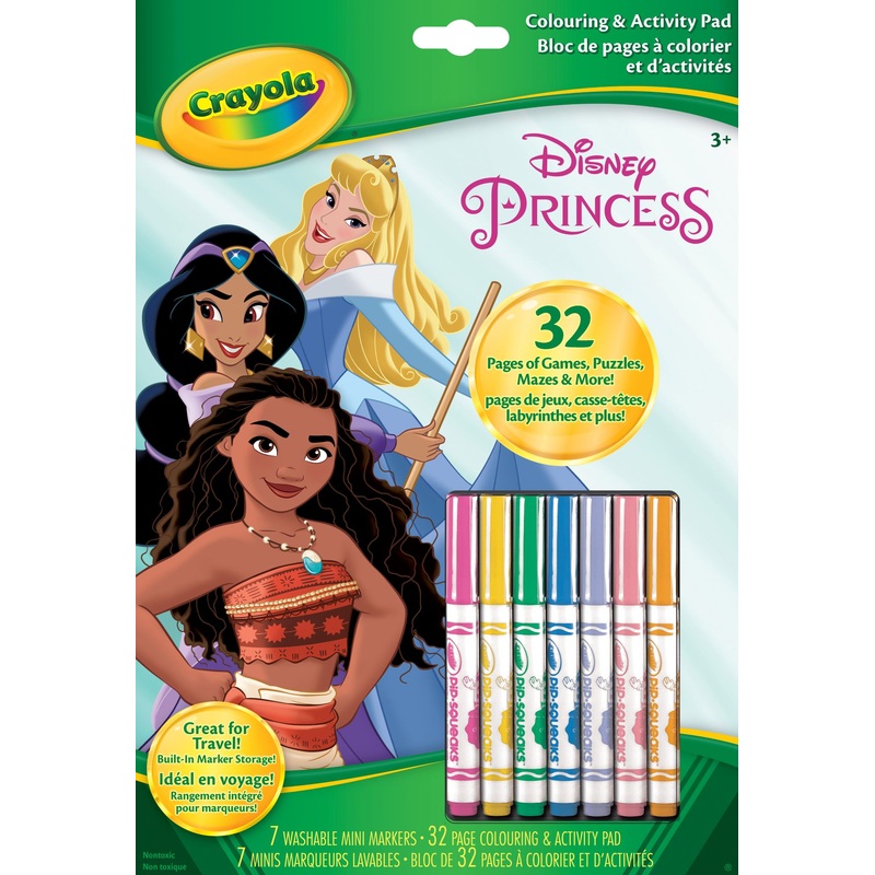 Crayola Princess Coloring and Activity Pad with 7 Markers 3+ 7.8×11.5in
