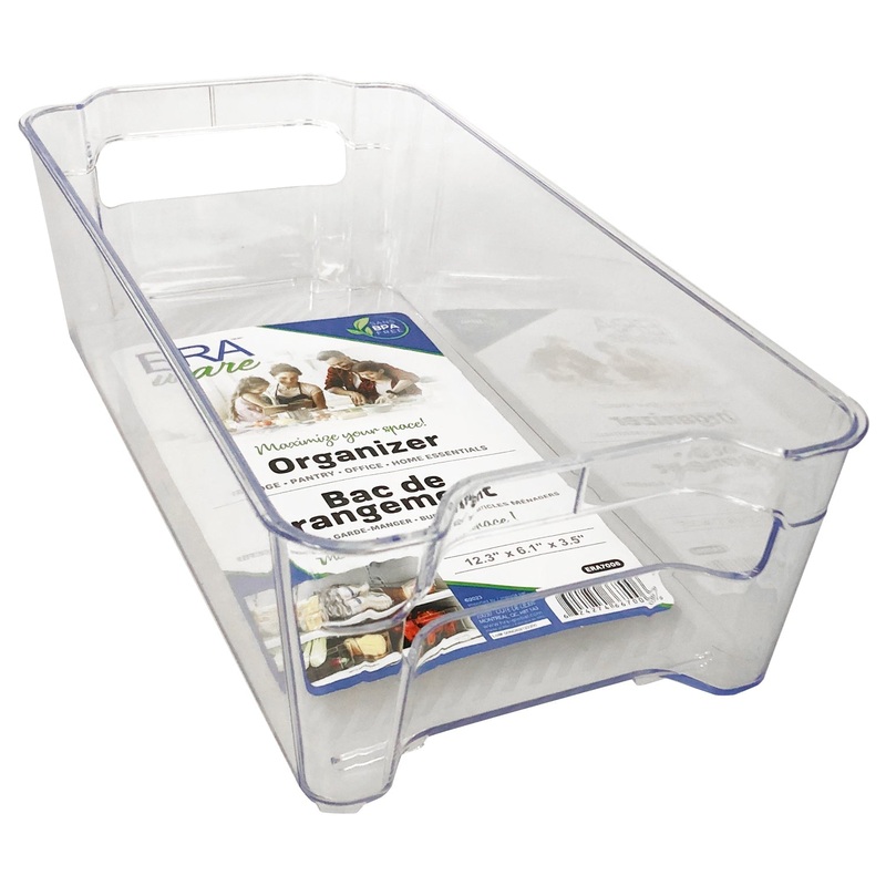 Eraware Clear Plastic Organizer with Handles 12.3×6.1×3.5in