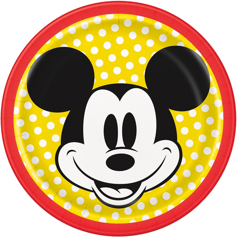 Mickey Mouse 8 Round Paper Plates 7in