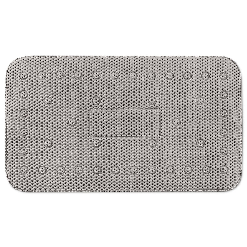 Non-slip 100% Pvc Tub Mat – Grey 15.7×27.5in