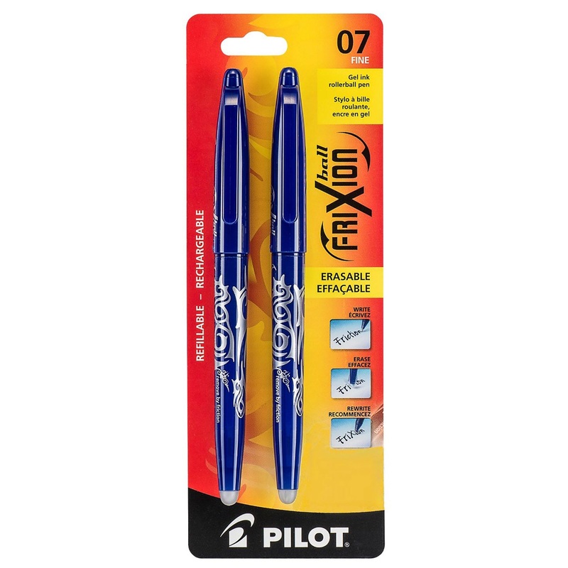 Pilot Frixion 2 Erasable Pens – Blue Gel Ink 0.7mm