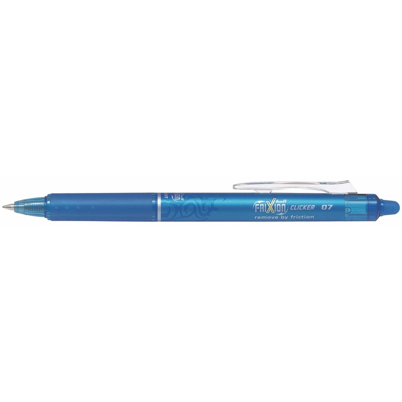 Pilot Frixion Retractable Clicker Pen – Turquoise Ink 0.7mm