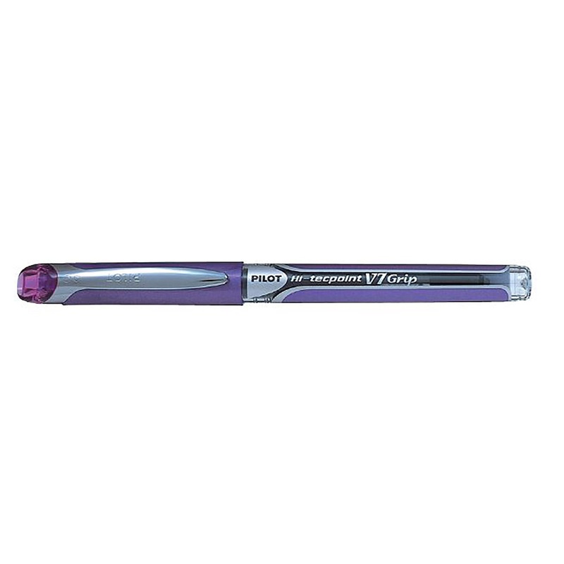 Pilot Hi-Tecpoint Grip Pen with Cap – Purple Ink 0.7mm